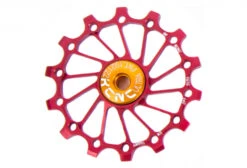 Jockey Wheel KCNC Narrow/Wide Long Teeth Roulement Céramique Rouge 16 Dents