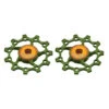 KCNC Galet Roulement Céramique 11 Dents 1 Paire, Vert -Kcnc kcnc jockey wheel 11t ceramic bearing 1 pair green 1