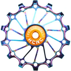 KCNC Galet 14 Dents Roulement Acier Inox Narrow Wide à Dents Longues, Olive