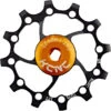 KCNC Original Galet Roulement Acier Inox à Dents Longues 12 Dents, Noir -Kcnc kcnc jockey wheel original ss bearing long teeth 12 zaehne black 1