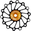 KCNC Galet Roulement Narrow Wide 14 Dents Acier Inox, Noir -Kcnc kcnc jockey wheel ss bearing narrow wide 14 zaehne black 1