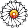 KCNC Galet Roulement Narrow Wide 16 Dents Acier Inox, Noir -Kcnc kcnc jockey wheel ss bearing narrow wide 16 zaehne black 1
