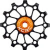 KCNC Jockey Wheel Roulement SS Narrow Wide Long Teeth 12 Dents, Noir -Kcnc kcnc jockey wheel ss bearing narrow wide long teeth 12 zaehne black 1