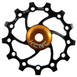 KCNC Jockey Wheel Roulement SS Narrow Wide Long Teeth 14 Dents, Noir