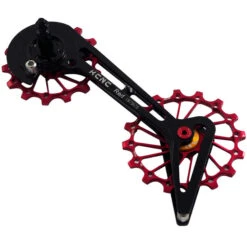 KCNC Système De Roue Jockey 14/16 Dents Avec Roulement SUS Pour SRAM Red 10/11 Vitesses, Noir/rouge