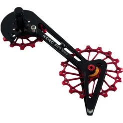 KCNC Jockey Wheel System Pour Shimano 10/11 Vitesses 14/16 Dents Roulement Sus, Rouge