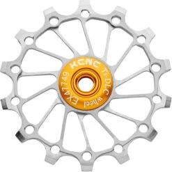 KCNC Jockey Wheel Titan 14 Dents, Narrow Wide, Roulement Céramique Complet, Argent