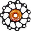 KCNC Ultra Galet 11 Dents, Roulement Acier Inox, Noir/orange -Kcnc kcnc jockey wheel ultra 11 zaehne ss bearing schwarz 1